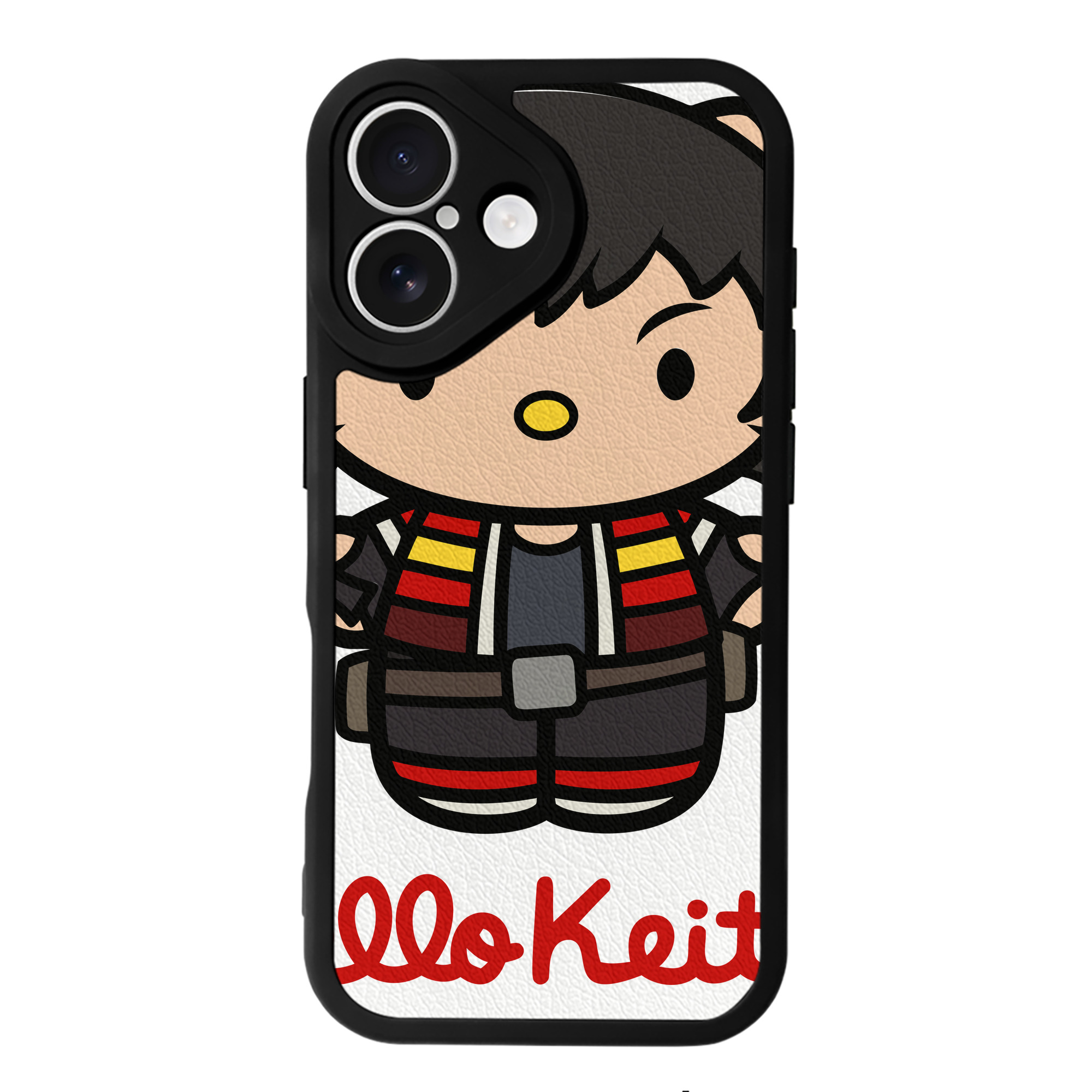 （画像用） Hello Kitty ハローキティ 【iPhone 16シリーズ対応】シリコンスマホケース（レザー調） 材質：シリコン